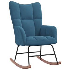 chaise à bascule avec tabouret 3011660-2 Bleu