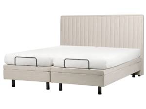 Lit double DUKE II Beige - Crème - Largeur : 180 cm