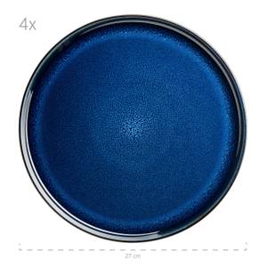 Speiseteller Niara (4er Set) Blau - Keramik - 27 x 1 x 27 cm