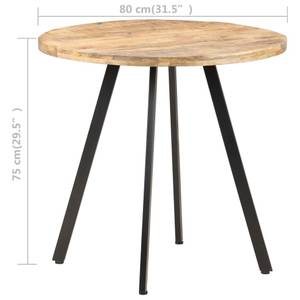 Esstisch 320483 Braun - Massivholz - Holzart/Dekor - 80 x 75 x 80 cm