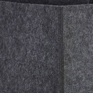 1 x Kaminholzkorb aus Filz anthrazit Grau - Textil - 43 x 35 x 37 cm