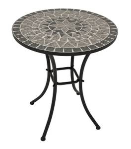 Bistrotisch SIENA Schwarz - Grau - Keramik - Metall - Stein - 60 x 70 x 60 cm