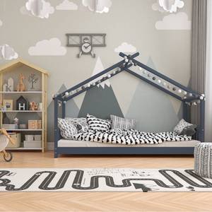 Lit cabane Design anthracite Gris