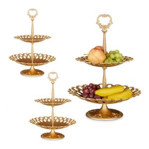 3 x Etagere Metall gold Gold - Metall - 31 x 44 x 31 cm