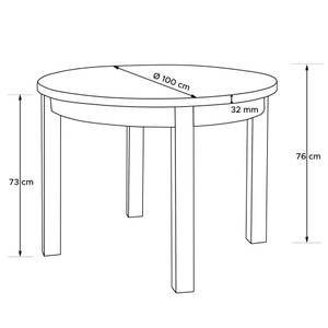 Esstisch BALTE Eiche Hell - Breite: 260 cm