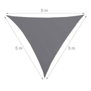 Voile d'ombrage triangle gris 500 x 415 cm