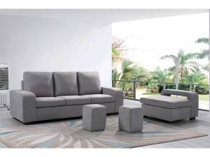 Umkehrbares Sofa "Malcolm" 3+1 - 229 x 1 Grau - Massivholz - 170 x 92 x 229 cm