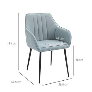 Esszimmer-Stuhl 2er Set 835-290 Blau