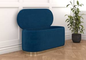 Ovaler Pouf Scarlett Marineblau