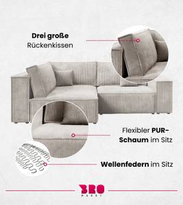 ECKSOFA PEDRO Duo Beige - Ecke davorstehend links