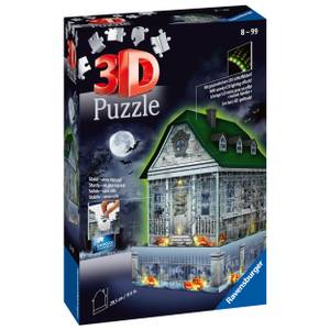 3D-Puzzle Gruselhaus bei Nacht Papier - 20 x 7 x 28 cm