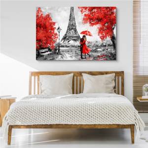 Image Sur Toile TOUR EIFFEL Paris Arbres 70 x 50 x 50 cm