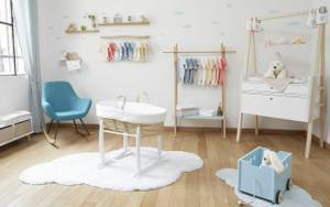 Matratzenschoner für Babytragekörbe Weiß - Massivholz - Textil - 29 x 4 x 78 cm