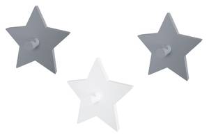 Wandhaken Sterne (3er-Set) Grau - Holzwerkstoff - 15 x 14 x 5 cm