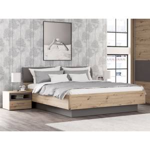 Schlafzimmer Eugen 23 (3-teilig) LED Braun - Holzwerkstoff