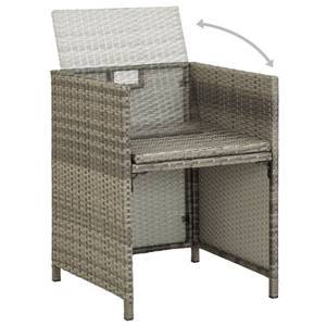 Gartenstühle 2er Set D3942 Grau - Rattan - 67 x 47 x 56 cm