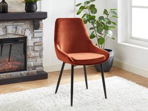 Chaise gondole MASURIE Brun rouge - Lot de 6