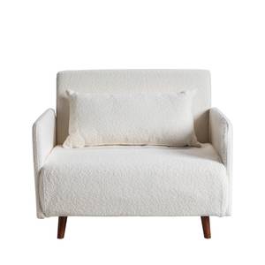 Fauteuil convertible Belushi Beige - Textile - 100 x 81 x 86 cm