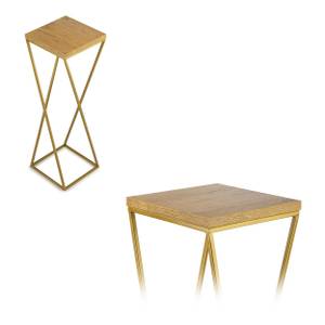 Blumenständer 10-1631-70-GL-MDF Braun - Gold - Höhe: 70 cm