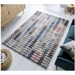 Tapis de salon tufté main ARCHER Fibres naturelles - 120 x 170 cm