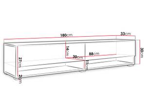 TV-Lowboard A180 MDF mit RGB Beleuchtung Weiß