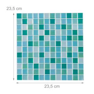 Mosaik Fliesenaufkleber im 10er Set Grün - Hellblau - Türkis