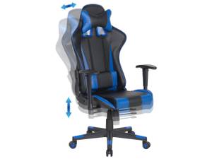 Gaming Stuhl GAMER Schwarz - Blau - Dunkelblau