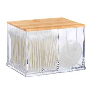 Distributeur coton-tiges Marron clair - Translucide - 15 x 10 x 11 cm