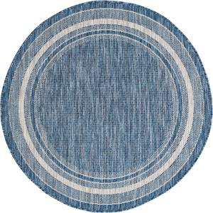 Tapis d'extérieur Tulum Bleu - Matière plastique - Textile - 122 x 122 cm