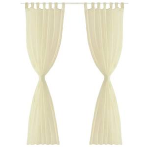 Rideau(lot de 2) 294201 Blanc crème - Hauteur : 175 cm