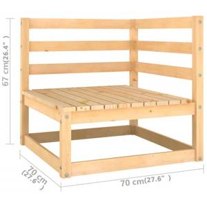 Garten-Lounge-Set (10-teilig) 3009739-2 Grau - Holz