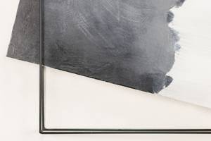 Tableau peint Immorality and Ethics Noir - Blanc - Bois massif - Textile - 90 x 80 x 5 cm