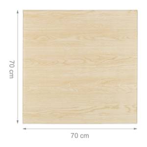 30x Panneaux muraux optique effet bois Marron - Matière plastique - 70 x 1 x 70 cm
