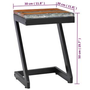 Beistelltisch 281649 Glas - Massivholz - Holzart/Dekor - 30 x 50 x 30 cm