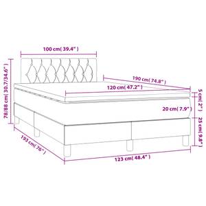 Boxspringbett 3017288-22 Creme - 123 x 193 cm