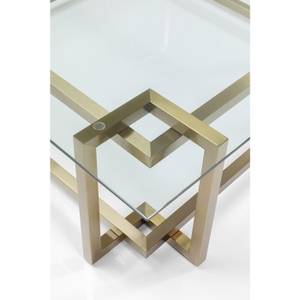 Couchtisch Clara Gold - Glas - 120 x 45 x 120 cm