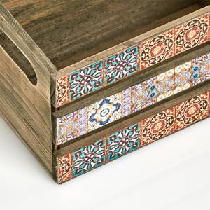 Deko-Kiste für Accessoires, MOSAIC Holzwerkstoff - 14 x 14 x 24 cm
