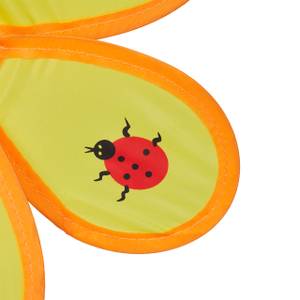 Moulin à vent motif coccinelle Orange - Rouge - Jaune - Matière plastique - Textile - 24 x 68 x 5 cm