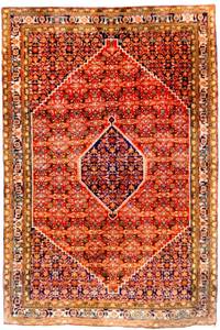 Bidjar - Bukan - 174x115cm Rot - Naturfaser - 115 x 1 x 174 cm