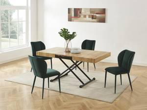 Table extensible MORIALA Noir - Bois manufacturé - 90 x 75 x 220 cm