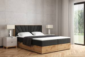 Boxspringbett LOLLY6 Schwarz - Breite: 149 cm - H4