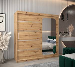 Armoire à portes coulissantes promo v2 Imitation chêne - Largeur : 200 cm - 2 porte