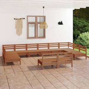 Garten-Lounge-Set Braun - Massivholz - Holzart/Dekor - 64 x 63 x 64 cm