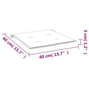 Gartenstuhl-Kissen 3005021-1 (2er Set) Türkis - 40 x 40 cm