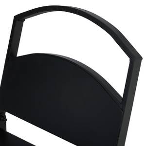 Corbeille à bûches pliable en métal Noir - Métal - 66 x 33 x 31 cm