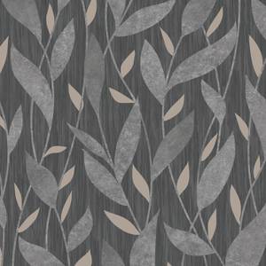 Papier peint feuillage scandinave Gris - Papier - 53 x 1000 x 1 cm