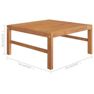 Garten-Lounge-Set (6-teilig) 3011651-7 Weiß - Holzwerkstoff - Holzart/Dekor - 63 x 30 x 63 cm