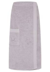 Damen Sarong mit Tasche Silber - Naturfaser - 145 x 145 x 80 cm