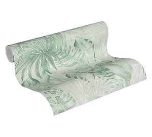 Papier peint tropical jungle Vert - Matière plastique - Textile - 53 x 1050 x 1 cm