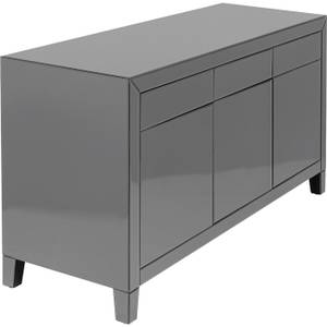 Buffet Luxury Push Gris - Verre - 141 x 77 x 45 cm